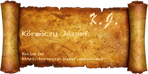 Körmöczy József névjegykártya