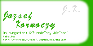 jozsef kormoczy business card